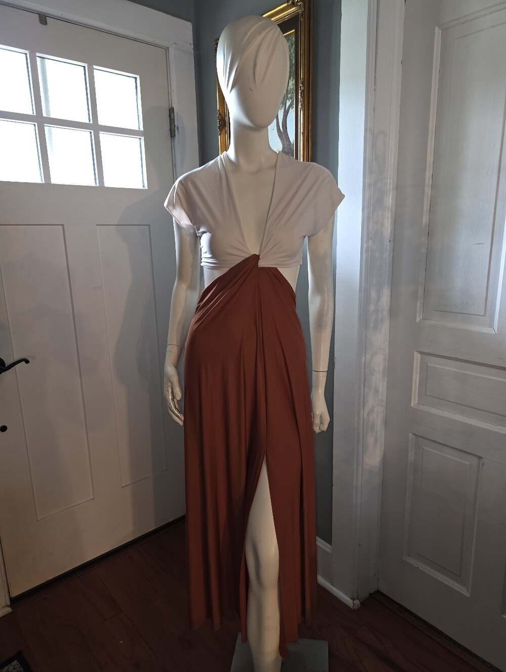 ViX Loop Midi Cover Up Maxi Dress in Camel XS